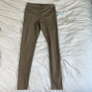 High waisted leggings in tan driftwood